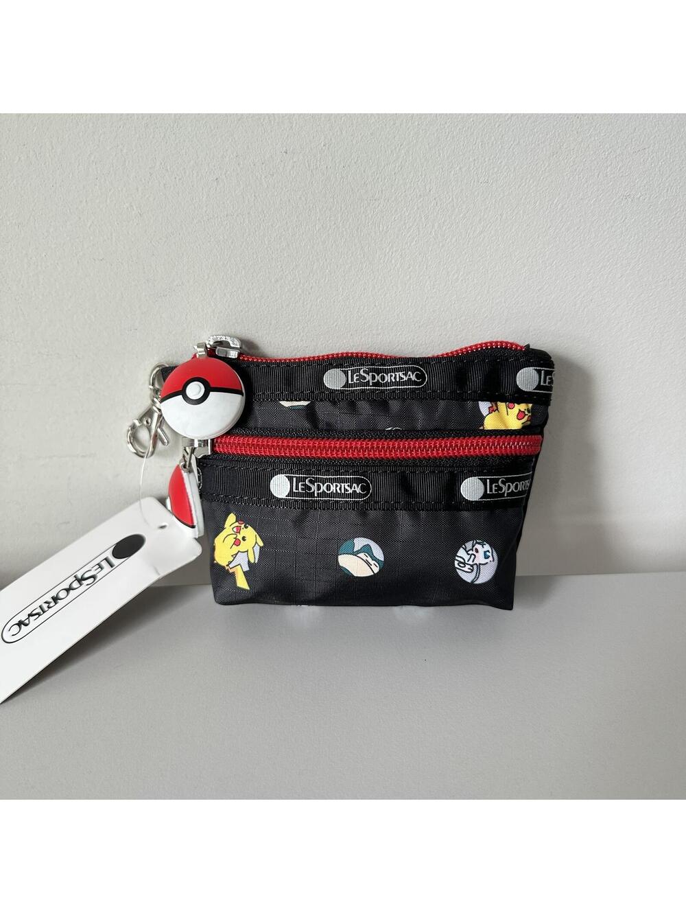 Lesportsac Pokemon 2zipper Keychain Wallet NWT
